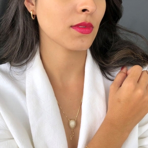 Colar Pingente Mãe coração nossa Senhora