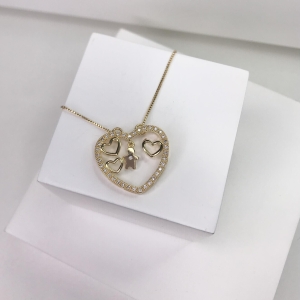 Colar Mandala Formato Coração com Filho