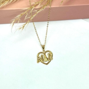 Colar Pingente Mãe coração nossa Senhora