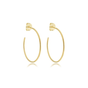 Brinco Argola lisa 37 mm com tarracha