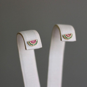 Brinco melancia microzircônia