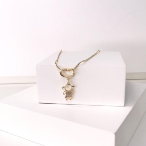 Colar Coração com Filho de micro zircônia