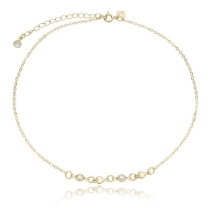 Gargantilha perola com coração