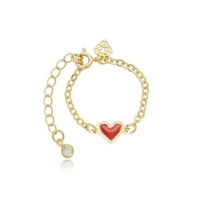 Pulseira coração resinado Vermelho