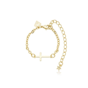 Pulseira elinho com cruz 10 cm + ext