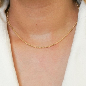 Cordao baiano 2 mm 42 cm + 5 extensor