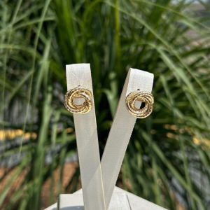 BRINCOS NOVELO diamantado médio