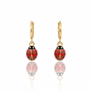 Brinco Argola Joaninha Resinado