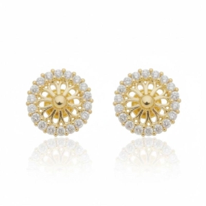 Brinco Flor Pizza Cristal