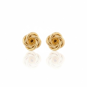 Brincos Novelo Diamantado Médio