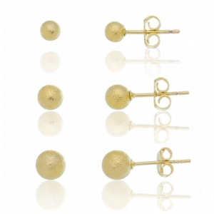 Brinco Trio de Bolinha Lisa 7/6/5mm