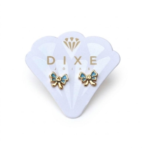 Brinco Laço Resinado Azul