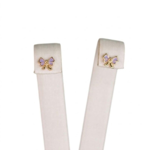 Brinco Laço Resinado Lilas