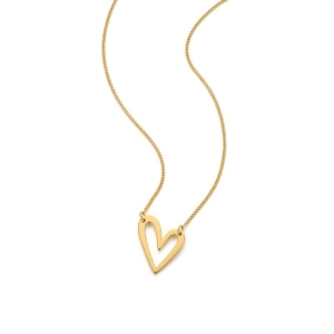 Colar Coração Vazado Torto