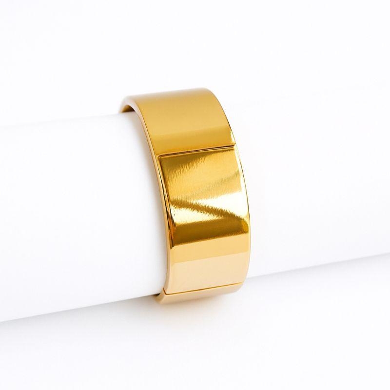 Bracelete liso fio quadrado largo