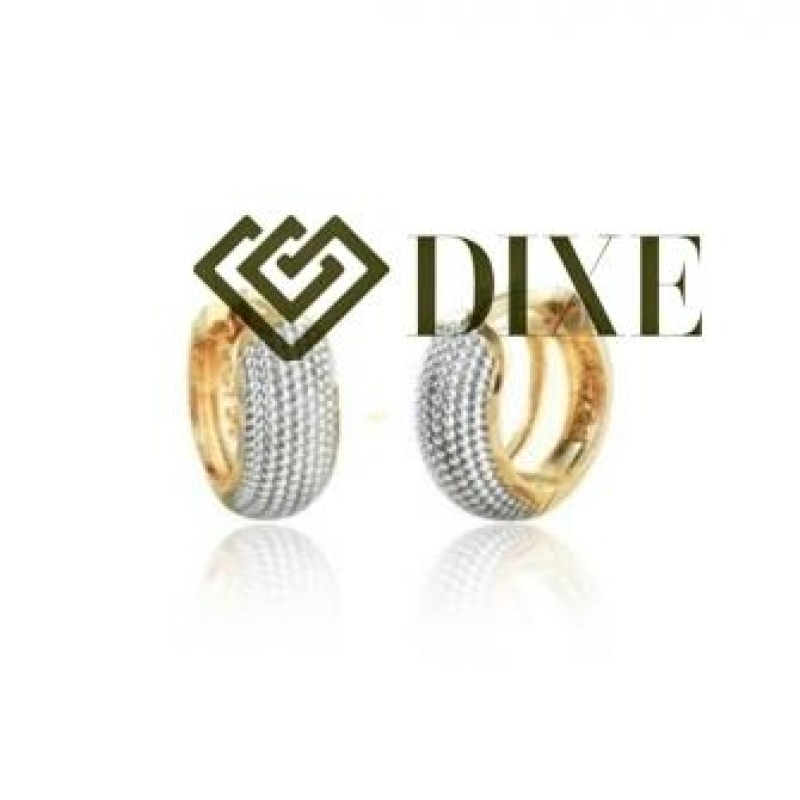 Argolinha G com aplique de ródio branco 12 mm