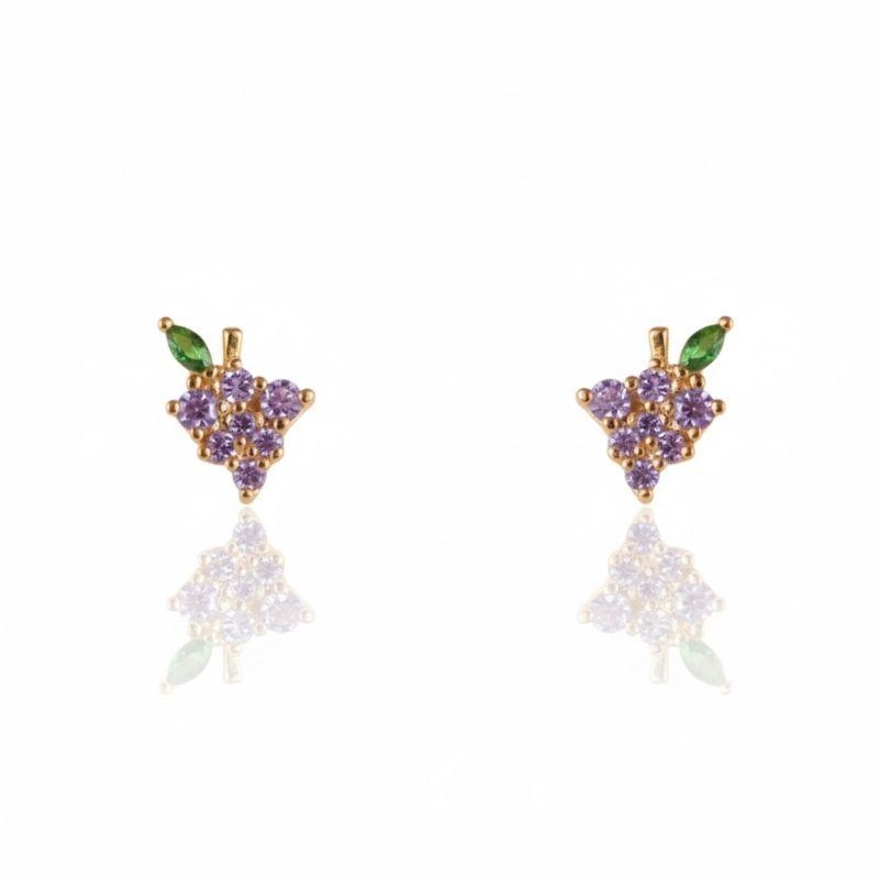 Brinco Colorido Frutinha Uva