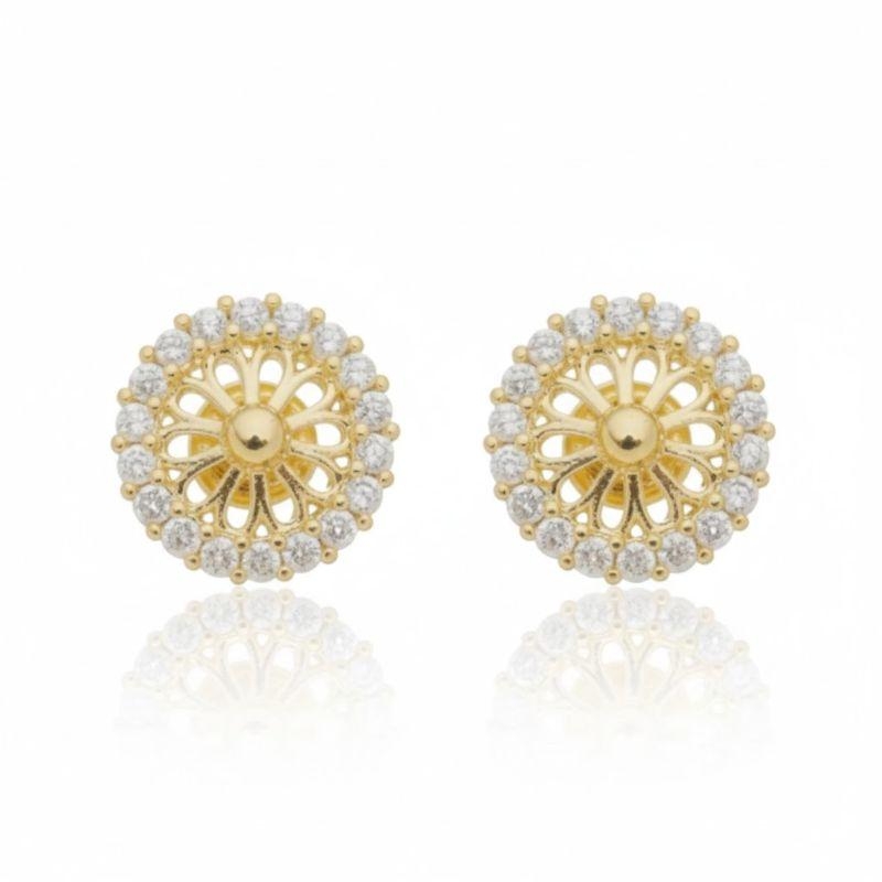 Brinco Flor Pizza Cristal