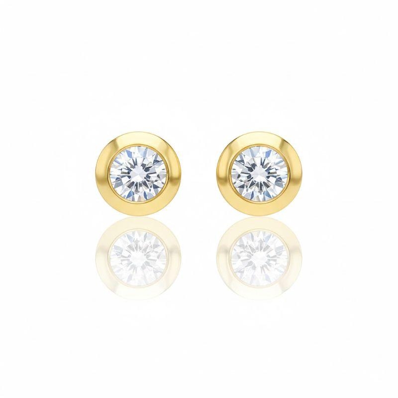 Brinco Ponto de Luz C/ Cravação Inglesa 8 mm