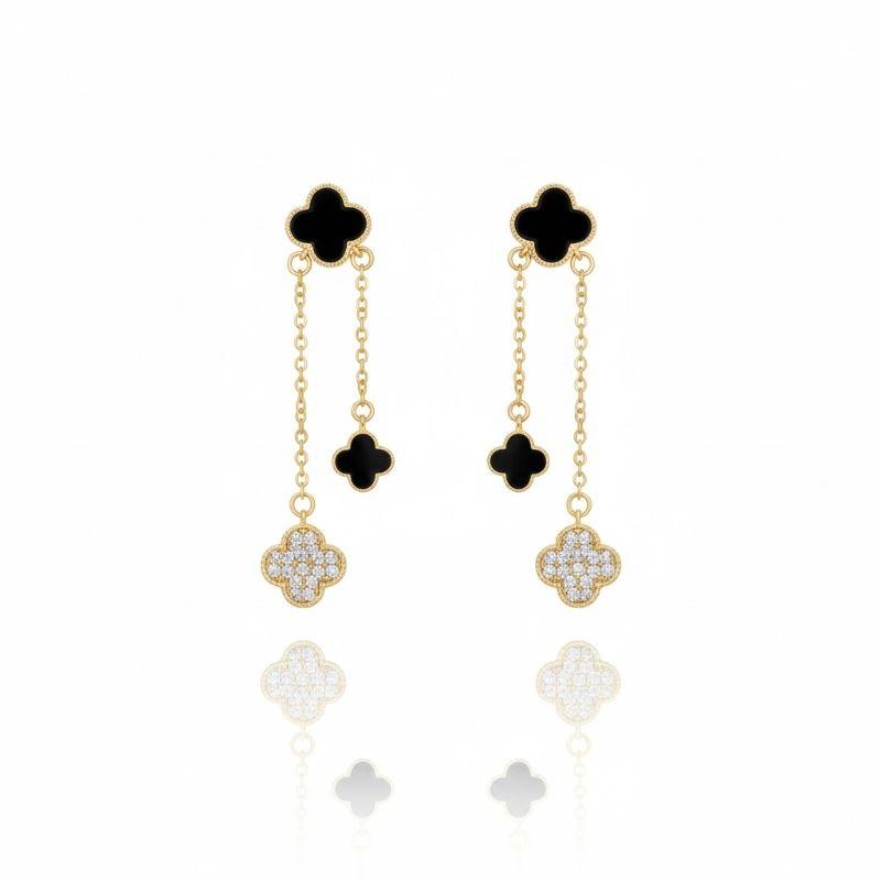 Brinco Van Cleff Microzircônia em Volta com Corrente