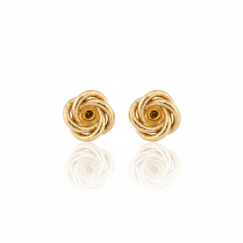 Brincos Novelo Diamantado Médio