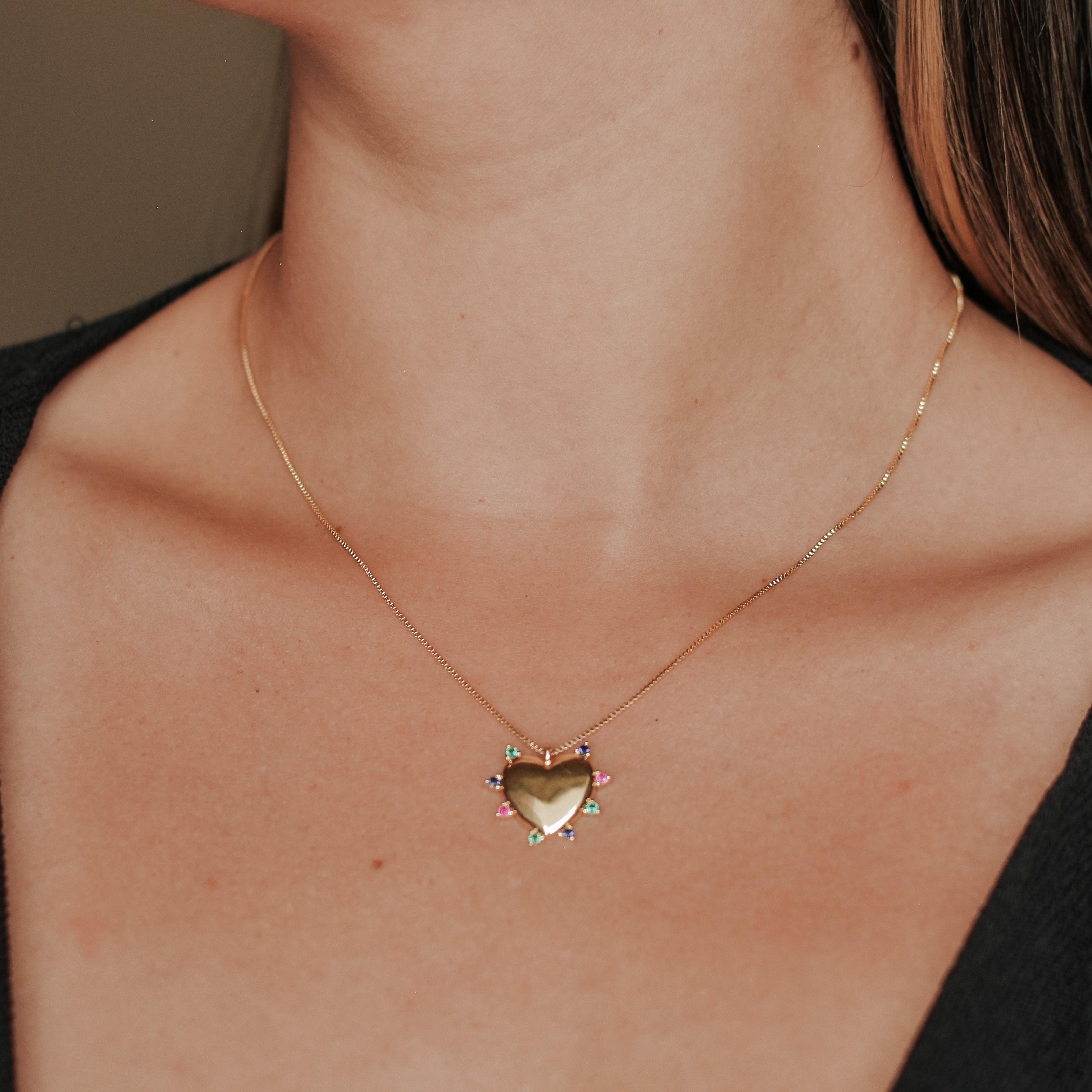 Conjunto Coração Oito Microzircônia Colorida