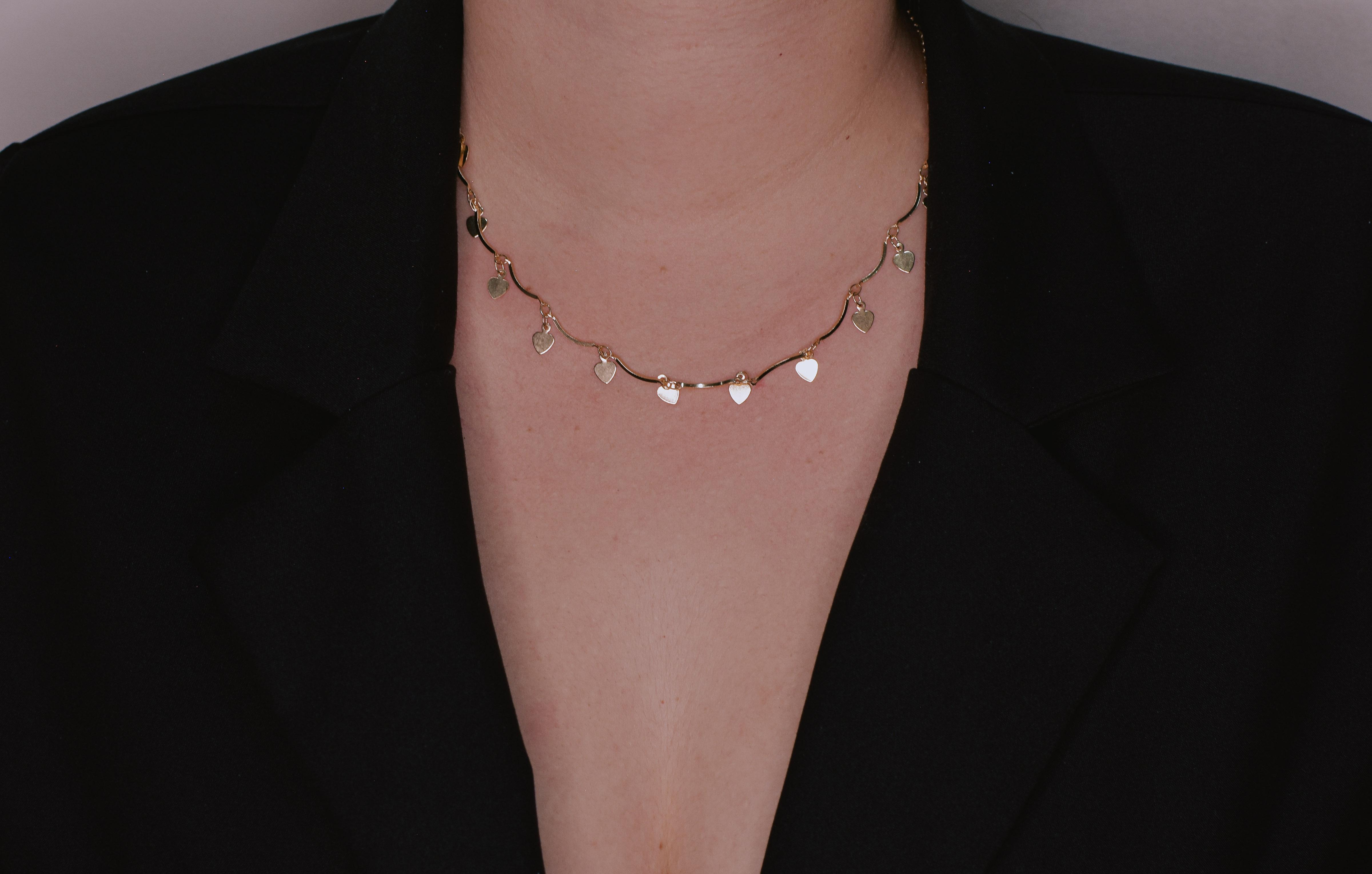 Chocker Chapinha Coração 40cm