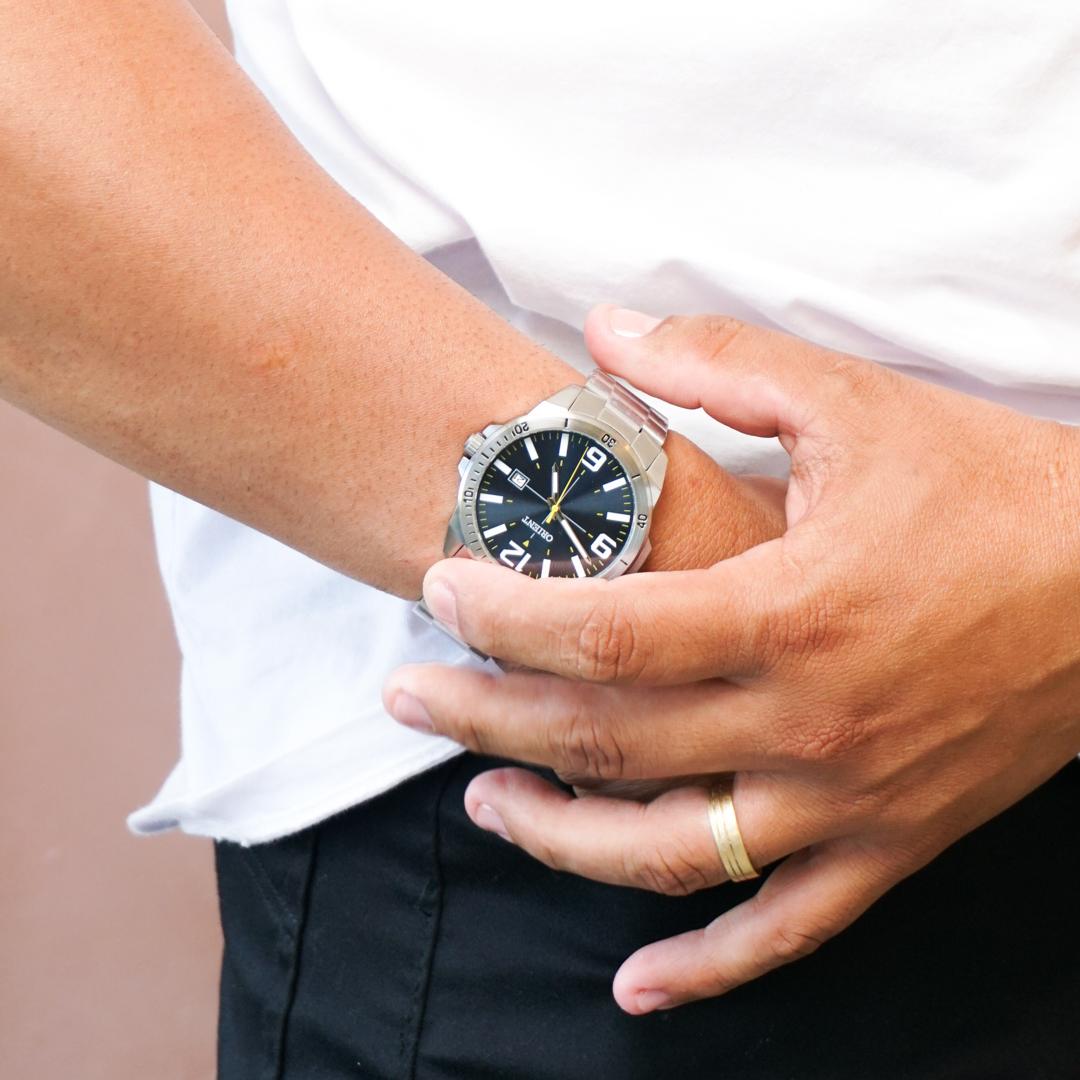 P2SX - RELOGIO PULSO ORIENT -QUARTZ,ANLGO.CX.ACO INOX.CAL.VX42E11 - D.C.R.E 2021/37112