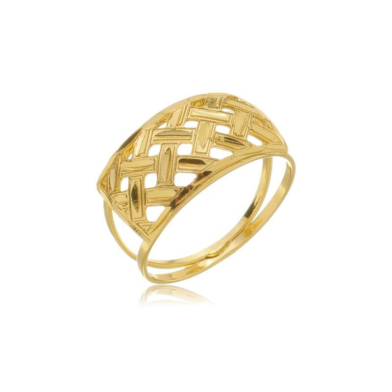 Anel Réplica 3 Ouros diamantado redinha