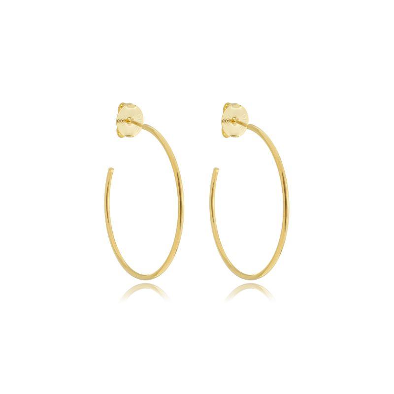 Brinco Argola lisa 37 mm com tarracha