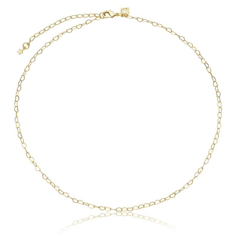 Corrente elo coração 40 cm + ext