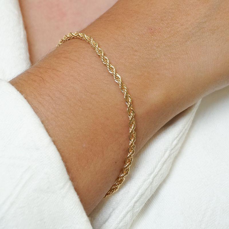 Pulseira cordao baiano 2 mm 18 CM