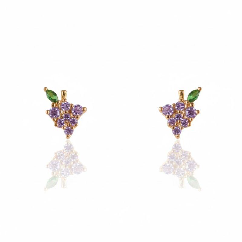 Brinco Colorido Frutinha Uva