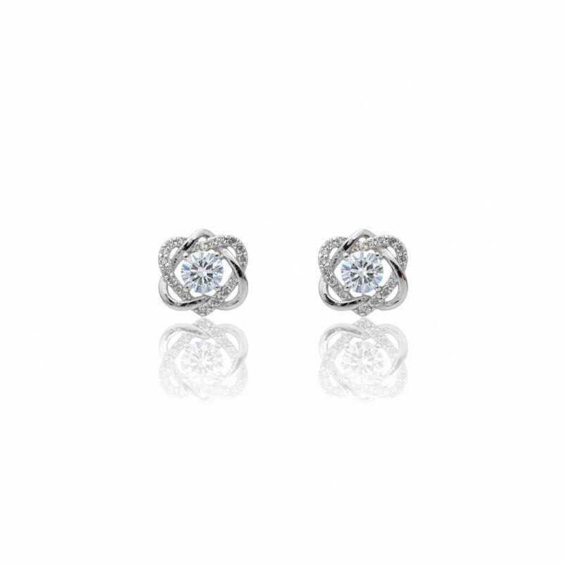 Brinco Flor Cristal Zirconia