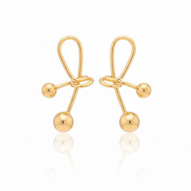 Brincos Laço com Bola