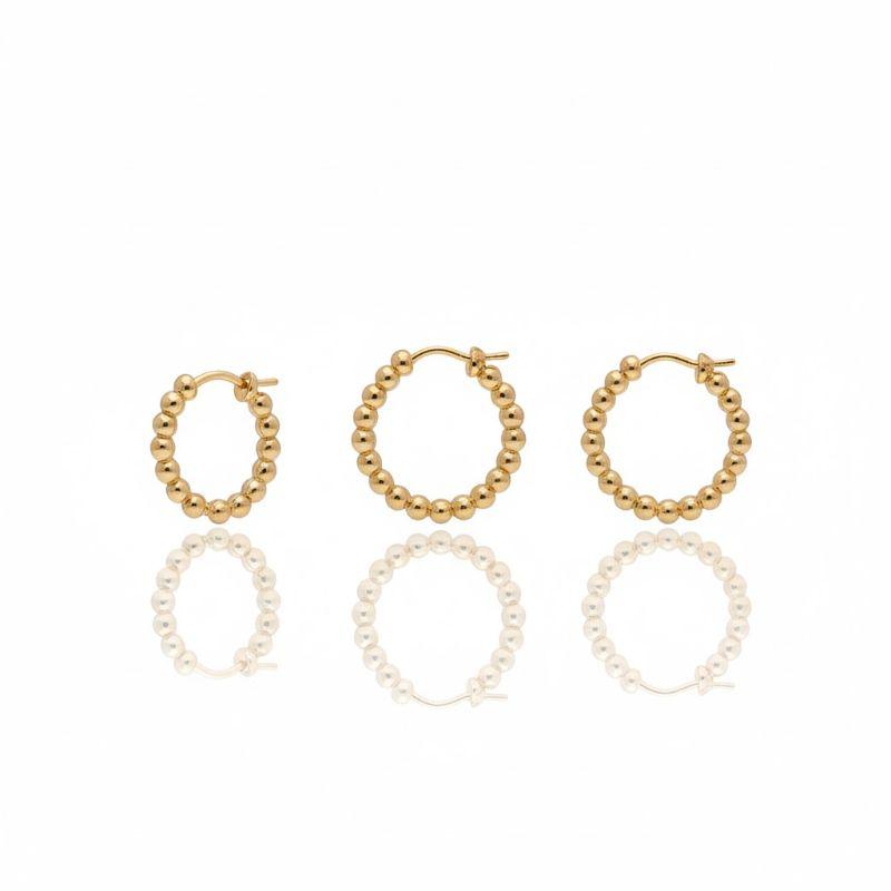 Trio Brinco Argolinha com Bolinhas