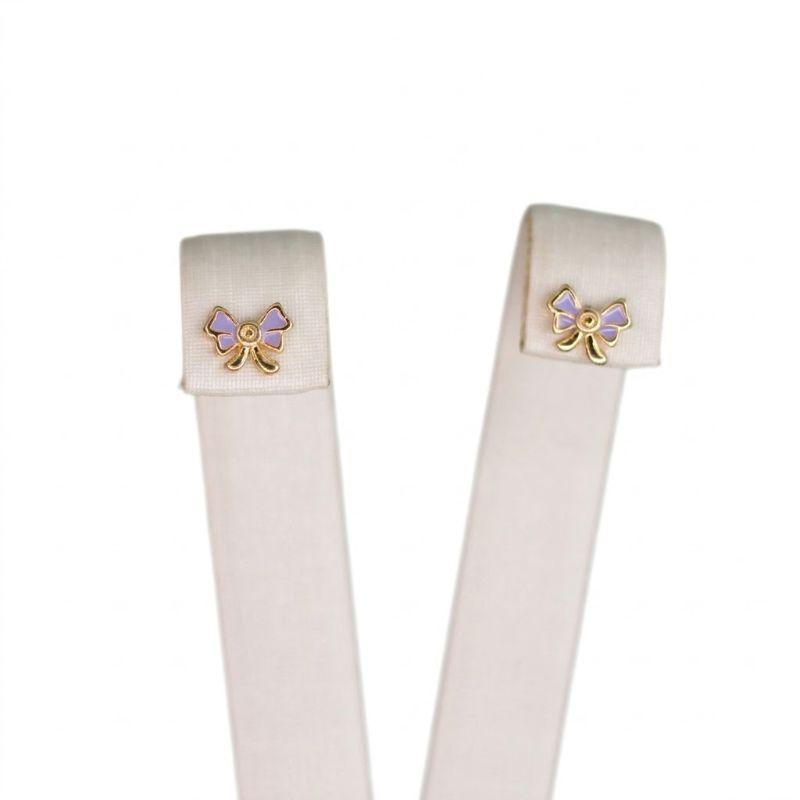 Brinco Laço Resinado Lilas