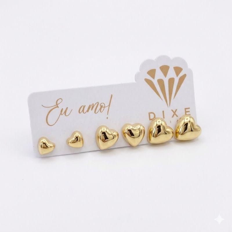 Trio Coração Liso 7/6/5mm